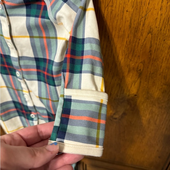 Hannah Anderson Plaid Footed Sleeper EUC 3-6 months - Picture 2 of 5